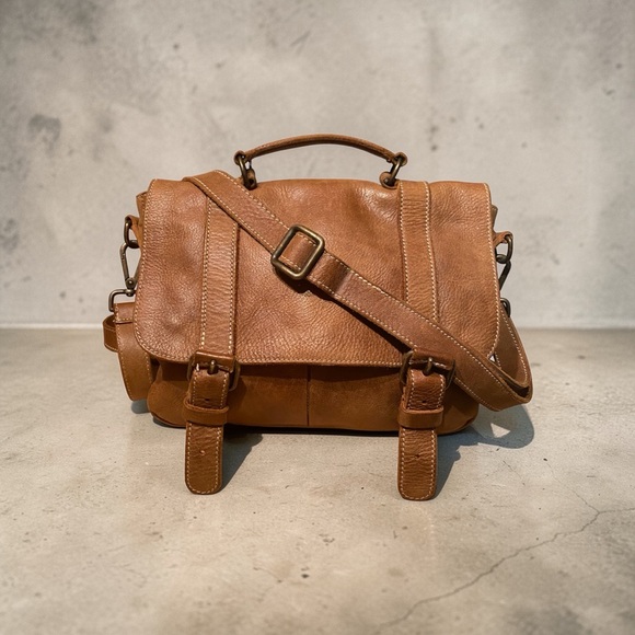 Roots Other - Roots Genuine Leather Satchel Crossbody Bag Brown | Vintage Style.